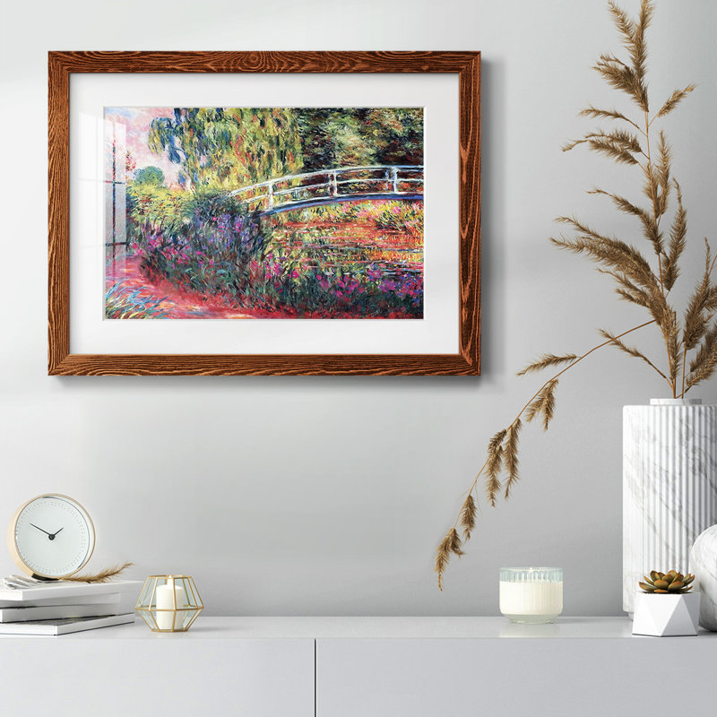 The Japanese Bridge (The Water, reproduction encadrée sur papier), H 14 po x l 20 po x P 1,5 po, Érable