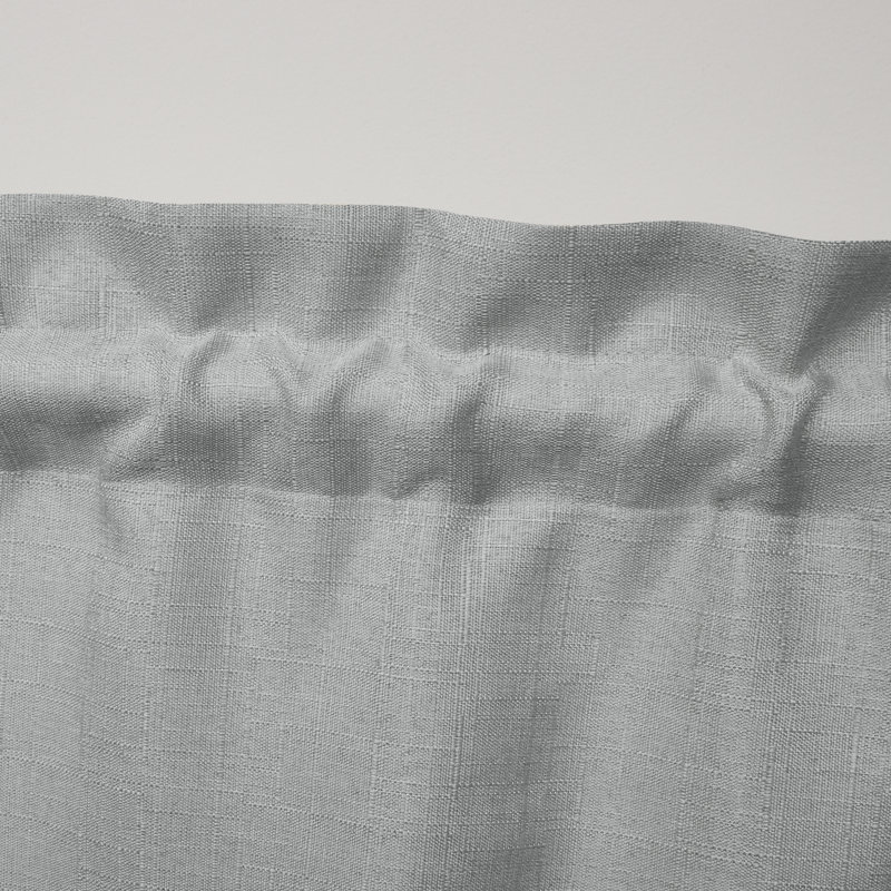 Exclusive Home Loha Light Filtering Rod Pocket Scalloped Valance, Gray
