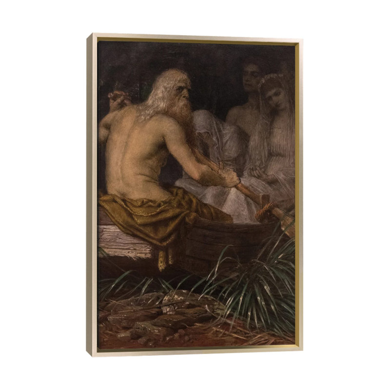 Charon - ABQ16, H 26 po x l 18 po, Impression sur toile flottante sans passe-partout, Champagne