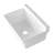 Uvbor 30" W x 20" D High Back Wall Mount Utility Sink White Fireclay with 2 Faucet Hole