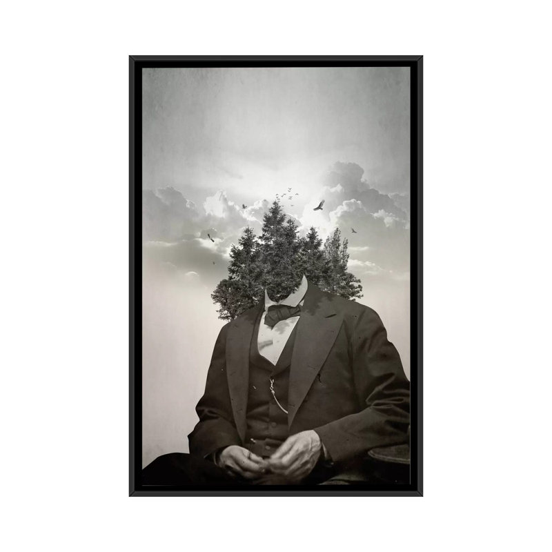 «Forest», impression sur toile, Toile avec cadre noir, Pas de tapis, H 48 po x l 32 po x P 1,5 po