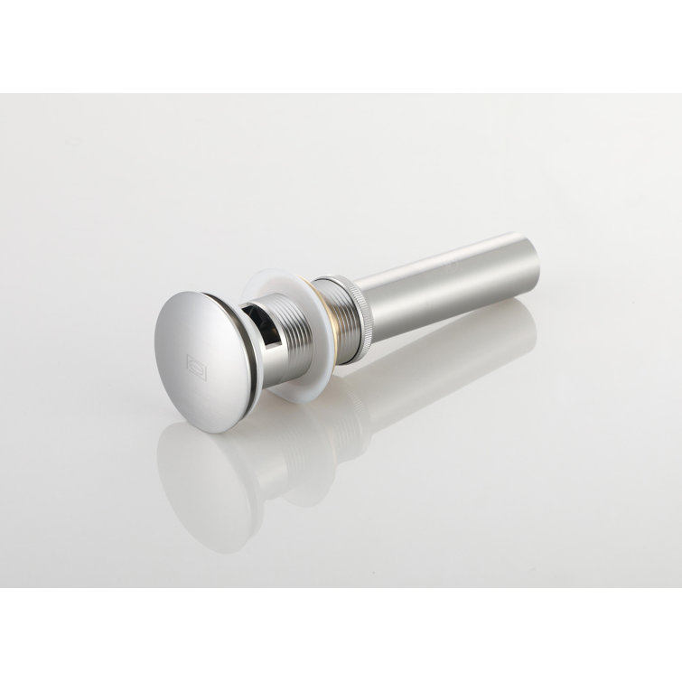 Pop-up bathroom sink drain with overflow in Polished Chrome