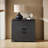 Guilherme 25"Tall Modern 2-Drawer Modular Design End Table with Flip-Top and Solid Wood Handles-559435047