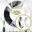Black And Gold Harmony Of Marble I - Abstract Marble Round Mirror Wall Decor_MTMIR59705-164500362