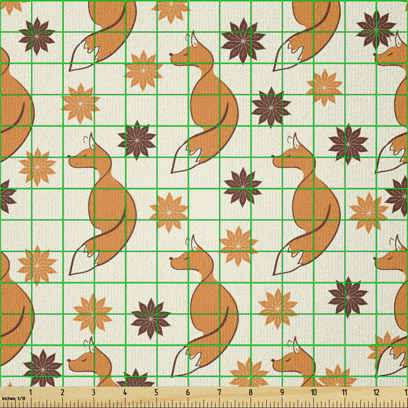Christhardt Vintage Fox Design and Floral Shaped Multi-Purpose Fabric