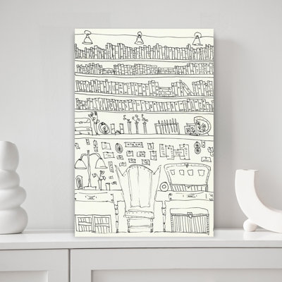 Contemporary Art Modern Whimsical Abstract Architecture Wall Art by Breanna Megan Studio - Wrapped Canvas Print