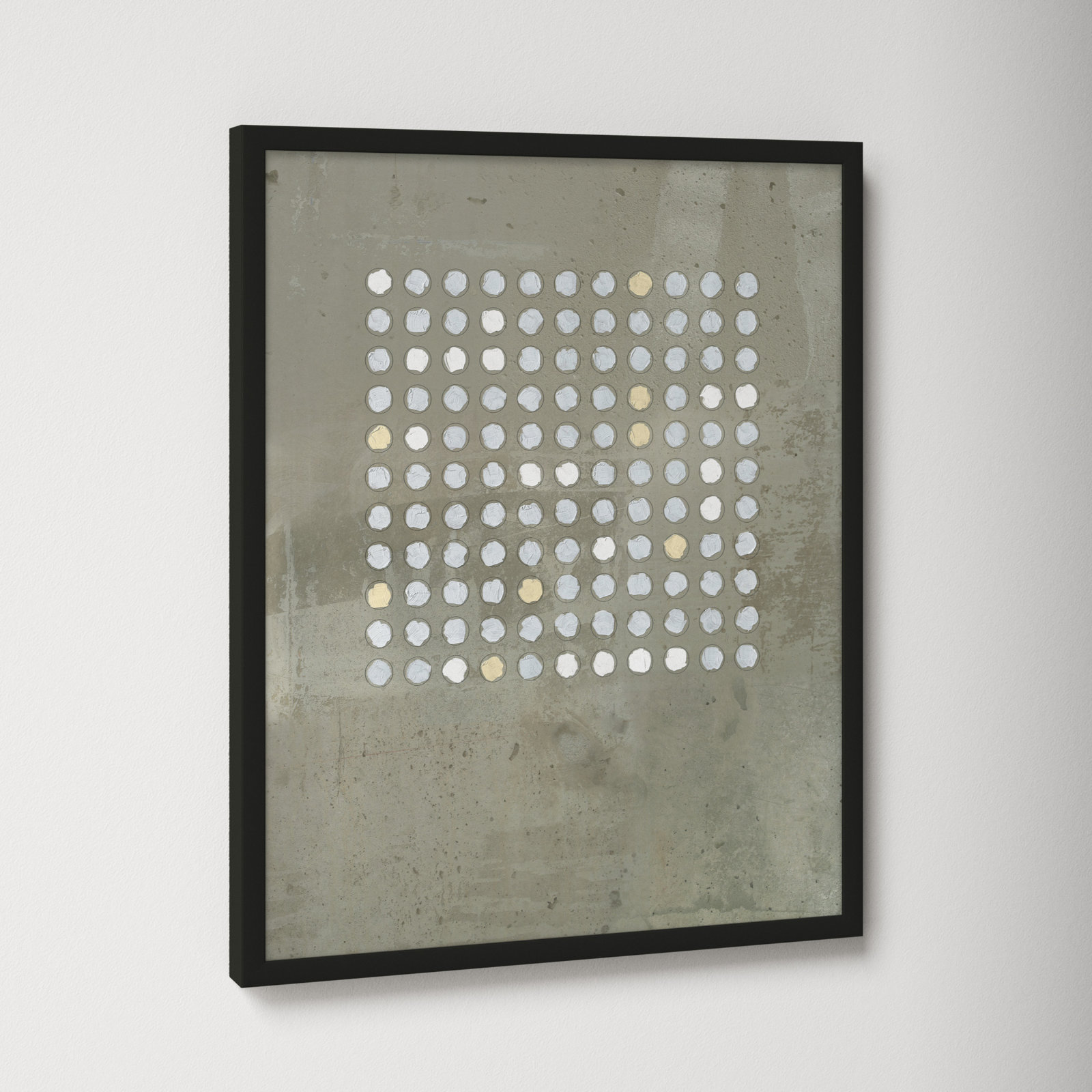 Circles in Squares "Circles in Squares 2" Print, 20" H x 16" W x 1.25" D, Black