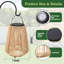 Lanterne solaire extérieure en rotin tissée à la main, lumière ambiante chaude imperméable IP65, double charge solaire et USB, 10 heures de fonctionnement 12H, lampe suspendue et de table pour patio
