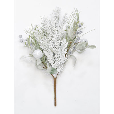 Buisson de 22 po avec boule et feuilles scintillantes