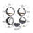Farmhouse Round Metal Wall Planter, 5 Piece