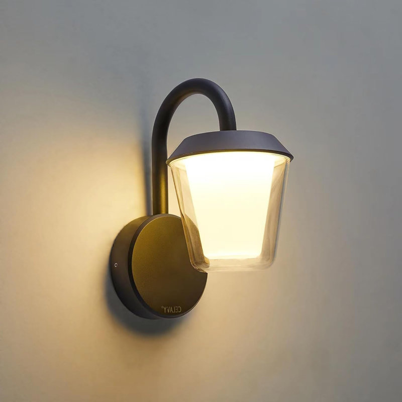 Matte Black 24cm H Battery Powered Outdoor Barn Light