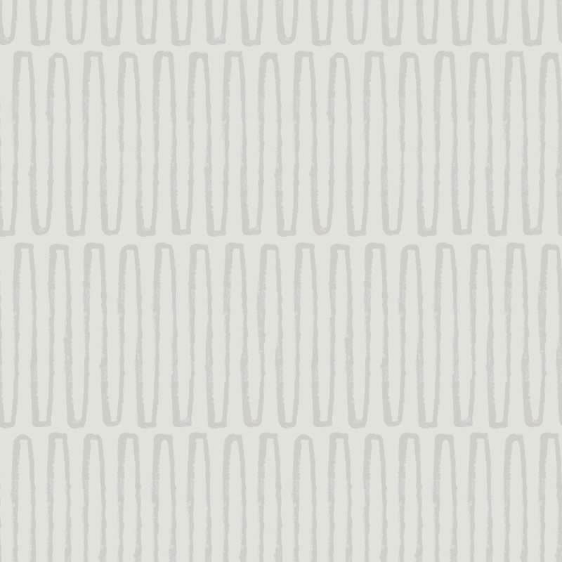 Hannah Geometric Wallpaper Roll, Light Gray