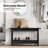 30" Shower Bench, Waterproof HIPS Shower Stool with Shelf, 400 lbs Weight Capacity and Non-Slip Feet, for Indoor/Outdoor, Black-75284315-75284314