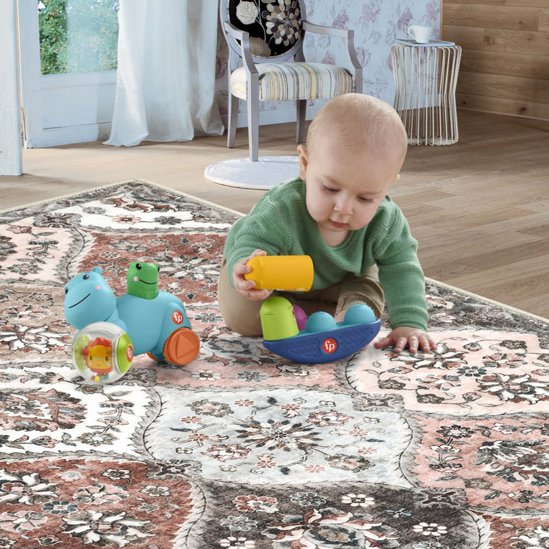 Tapis d'intérieur à motif floral Selester, Rectangle 8 pi x 10 pi