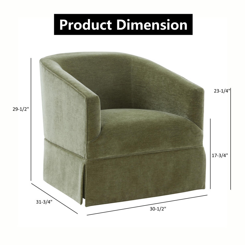 Chaise pivotante à jupe Caper, Vert