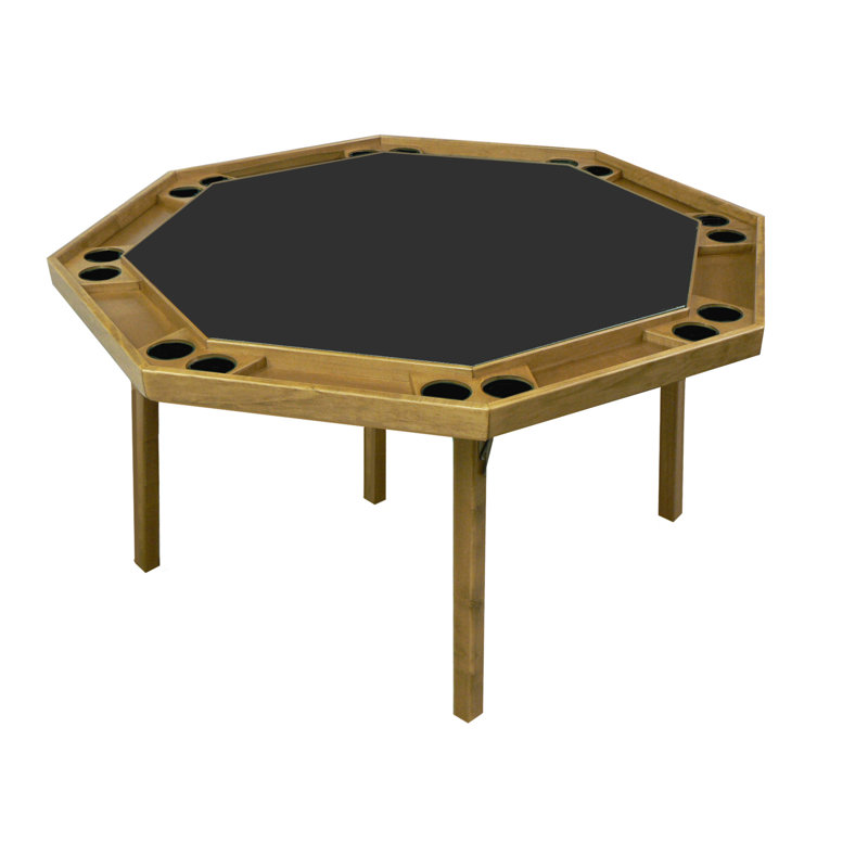Table de poker Classic, Feutre noir, Bois de charpente, L 52 po x P 48 po x H 29,5 po