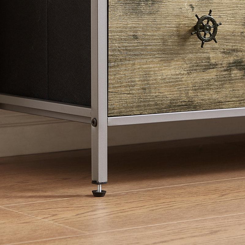 39.4'' W 5 - Drawer Dresser, Grey