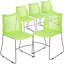 Chaises de vestibule empilables en plastique avec dossier en nid d'abeille Oliverson-1572666880-1541484609-1496206833
