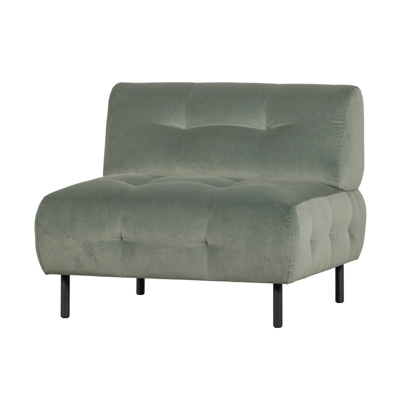 Velvet Slipper Chair, Cast Iron