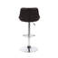Swivel Upholstered Adjustable Height Bar Stool with Steel Frame-1009167625