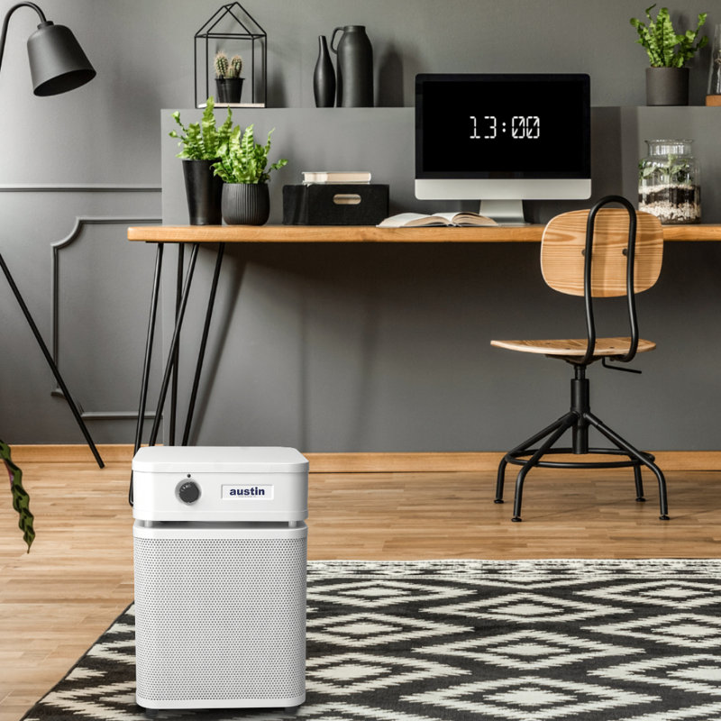 Austin Air Healthmate Plus Junior Air Purifier for Smaller and Cleaner Space, Sandstone