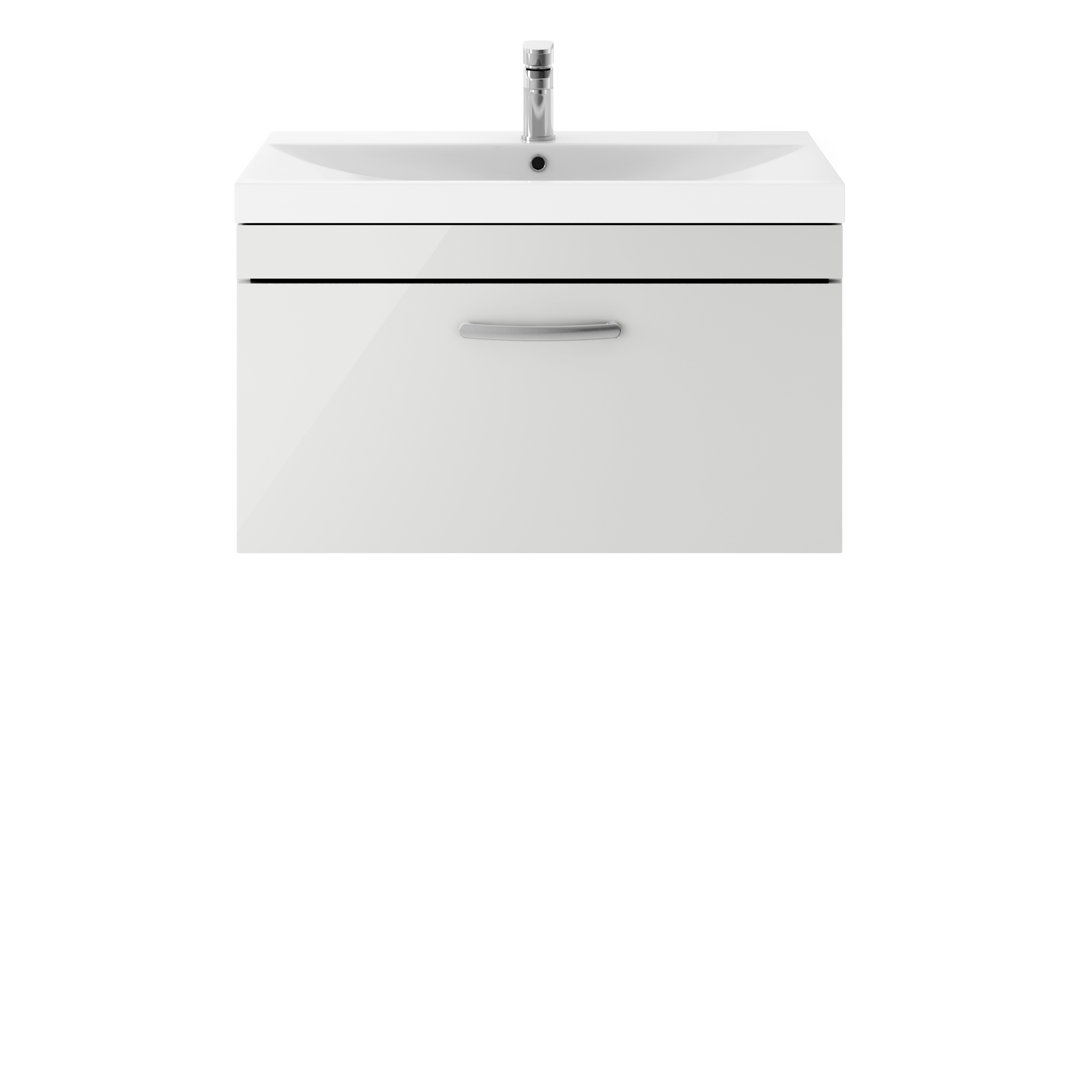 810mm Single Bathroom Vanity with Integrated Ceramic Basin