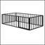 Structure de lit robuste en métal avec clôture et porte, parfaite pour les chambres d'enfants et sécuritaire et durable-51780857