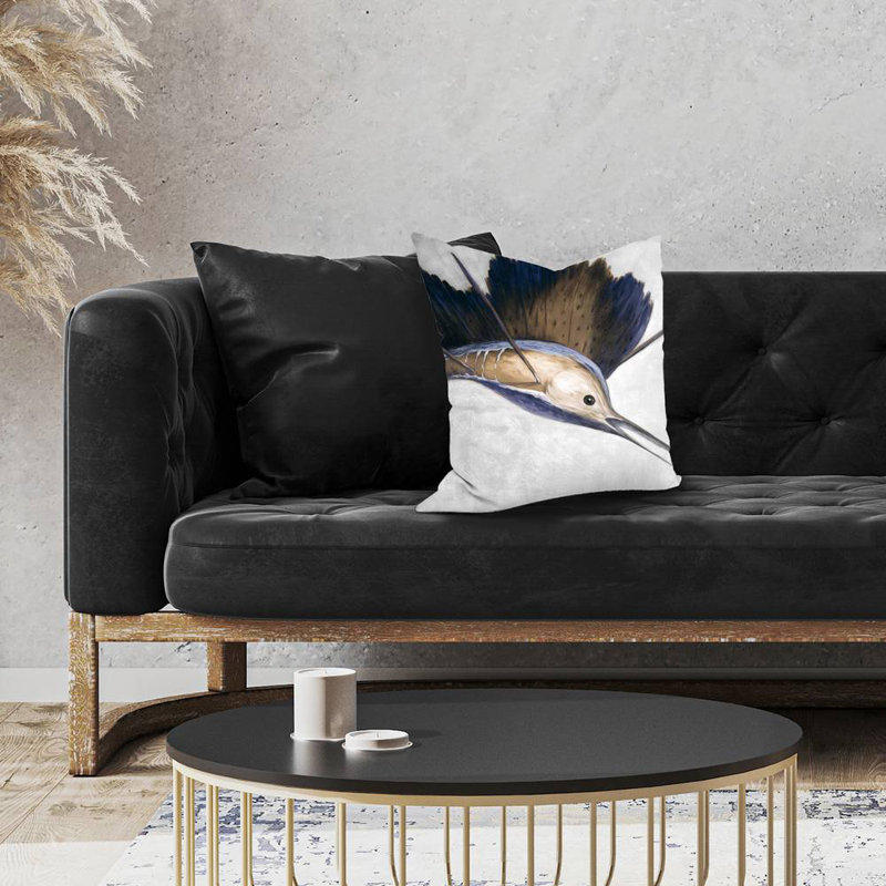 Abstract swordfish - 18"x18" Throw pillow - Poly twill - Print on demand