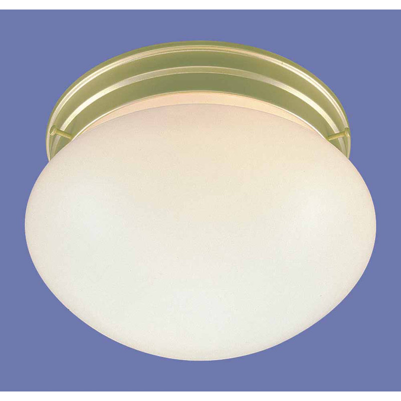Glass Flush Mount, Polished Brass