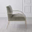 Swoop Chair-Grey Velvet-Nickel