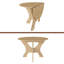Table de salle à manger pliante 43 po pour petits espaces, table en panneau de fibres à densité moyenne-489280702