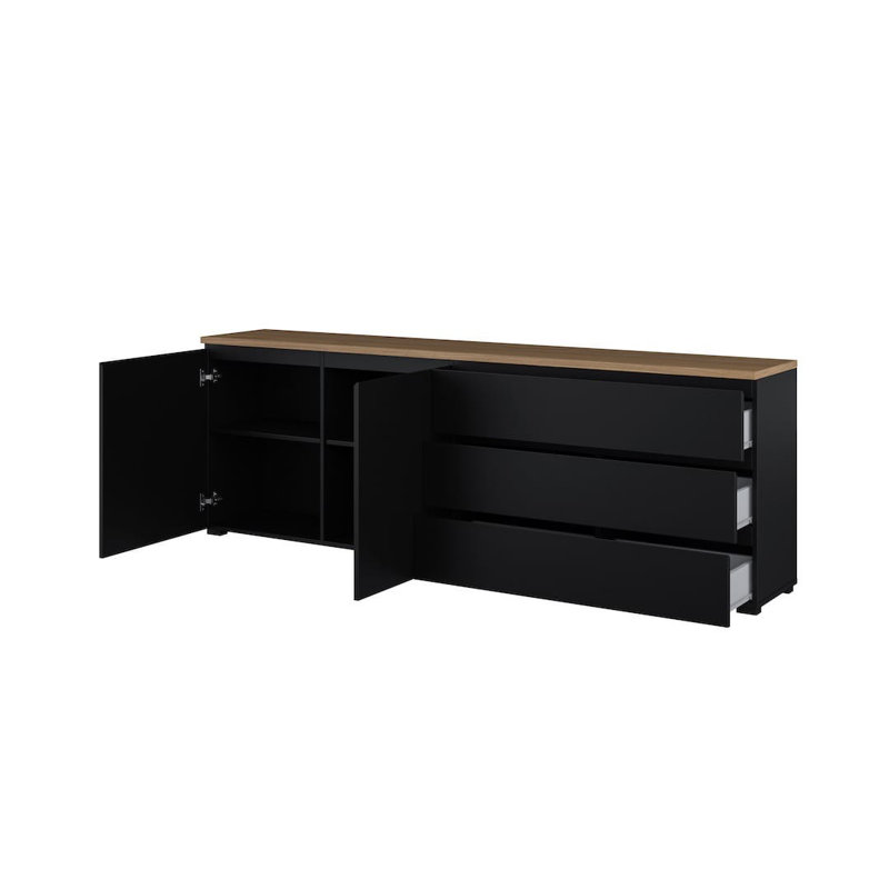 Tavi 200cm Sideboard, Black