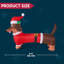 Décoration gonflable chiot teckel de Noël 5 pi avec DEL intégrée