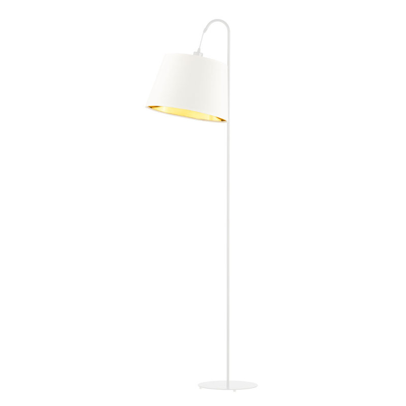 Kulyn 171cm Task Floor Lamp, White/Gold, White