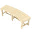 Banc d'extérieur semi-circulaire rond, banc de jardin en bois
