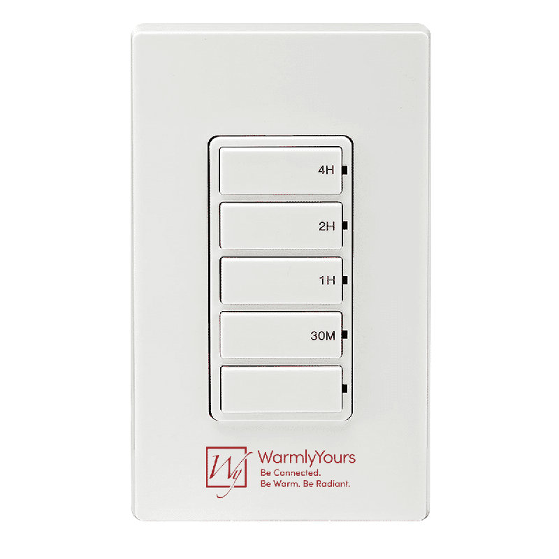 White Programmable Digital Countdown Timer with Wallplate