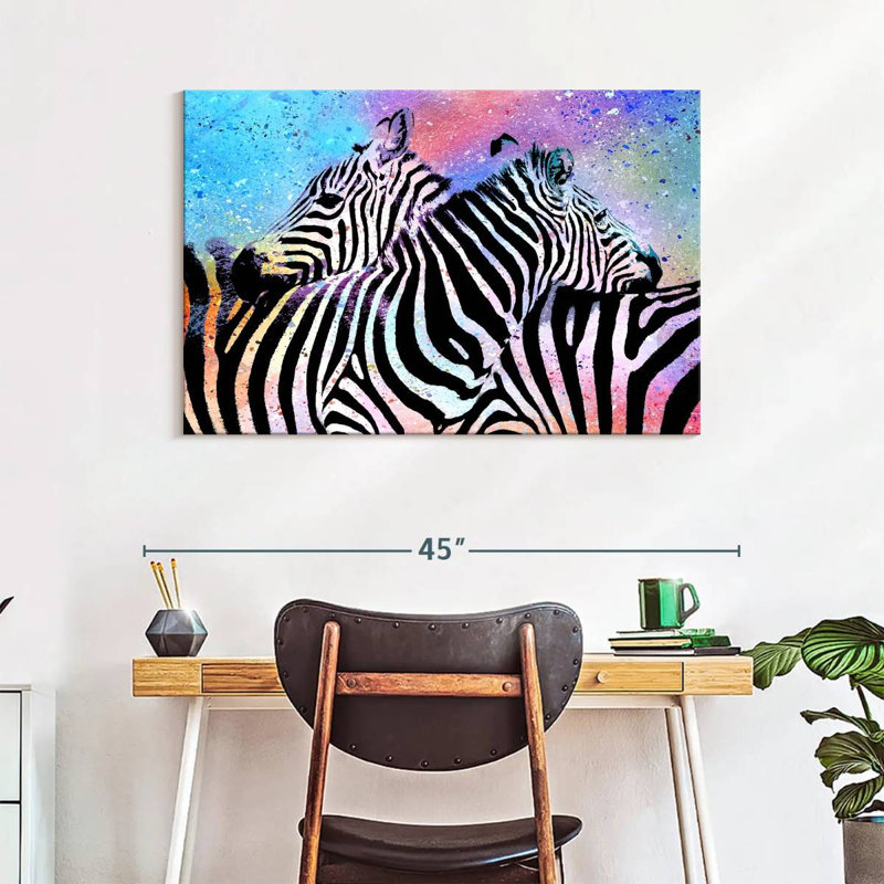 Brampt Pop Style Zebras, 26" H x 39" W