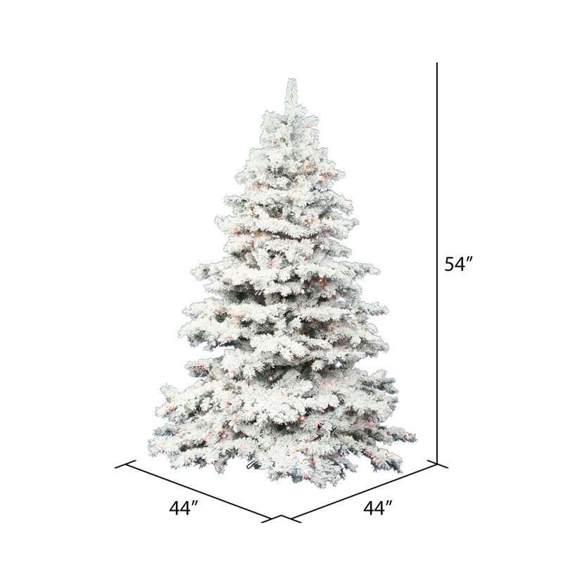 Alaskan Flocked Artificial Christmas Tree, 4.5' H