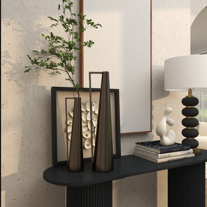 Ensemble de vases de table effilés en métal 2 pièces Fratar