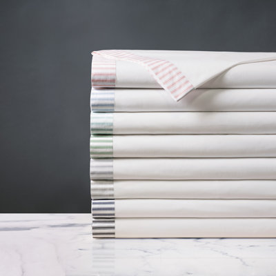 Blass Ticking Egyptian Cotton Percale Striped Sheet Set