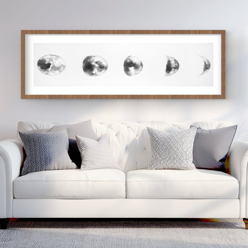 Black and White Eclipse - Monochrome Framed Print for Decor