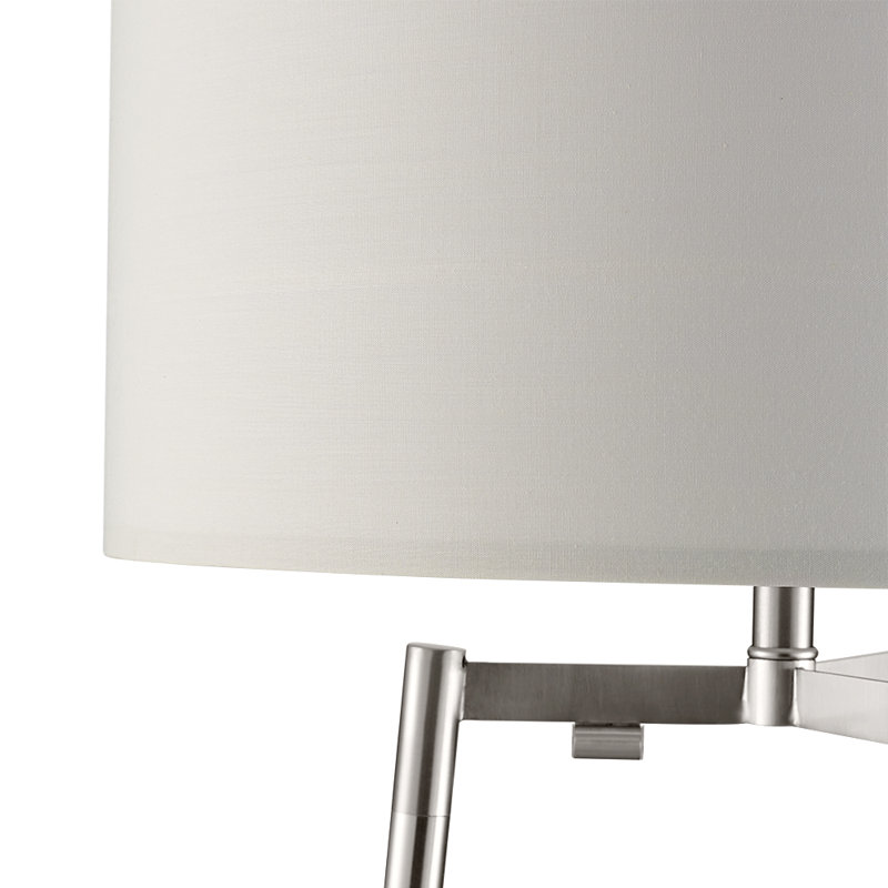 Lampe sur pied colonne 59 po Snowhill, Noir/noyer