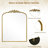 Kiany Metal Arched Mirror Vintage Mirror with Ornate Frame-668868099-658924789