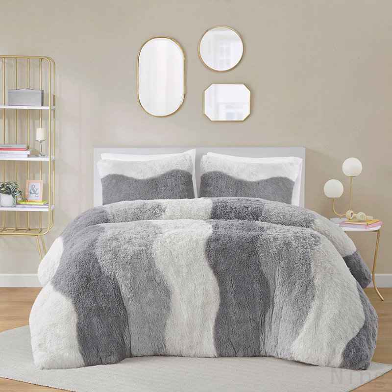 Ensemble d'édredon en fausse fourrure, Édredon simple TG
