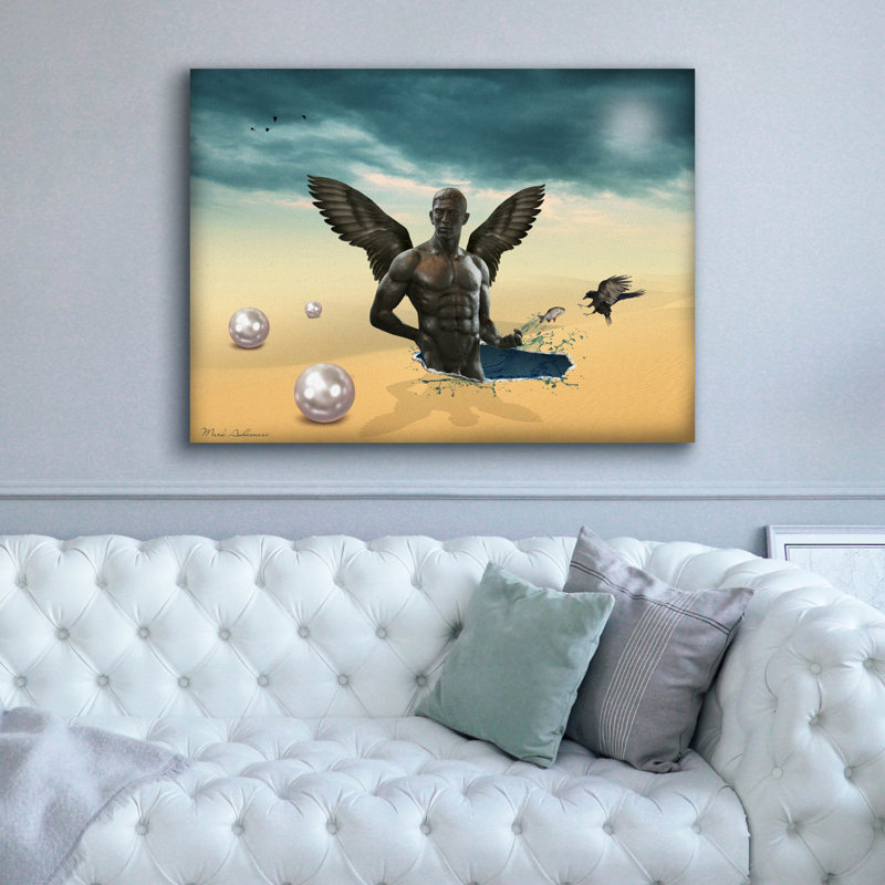 "Epic Graffiti" Desert "par Mark Ashkenazi, art mural sur toile, H 40 po x l 54 po x P 1,5 po