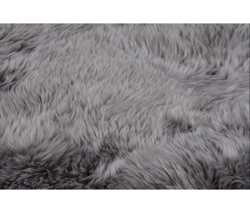Sheepskin Area Rug in Gray, Rectangle 11'6" x 14'6"