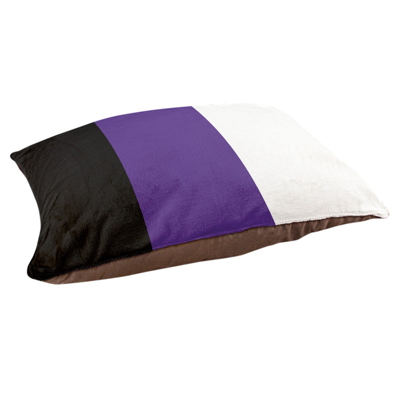 Coussin Golden State, Moyen (l 28 po x P 18 po x H 6 po), Noir / milieu violet