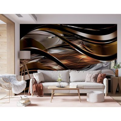 Murale Peel & Stick Glam - Tempête ambrée