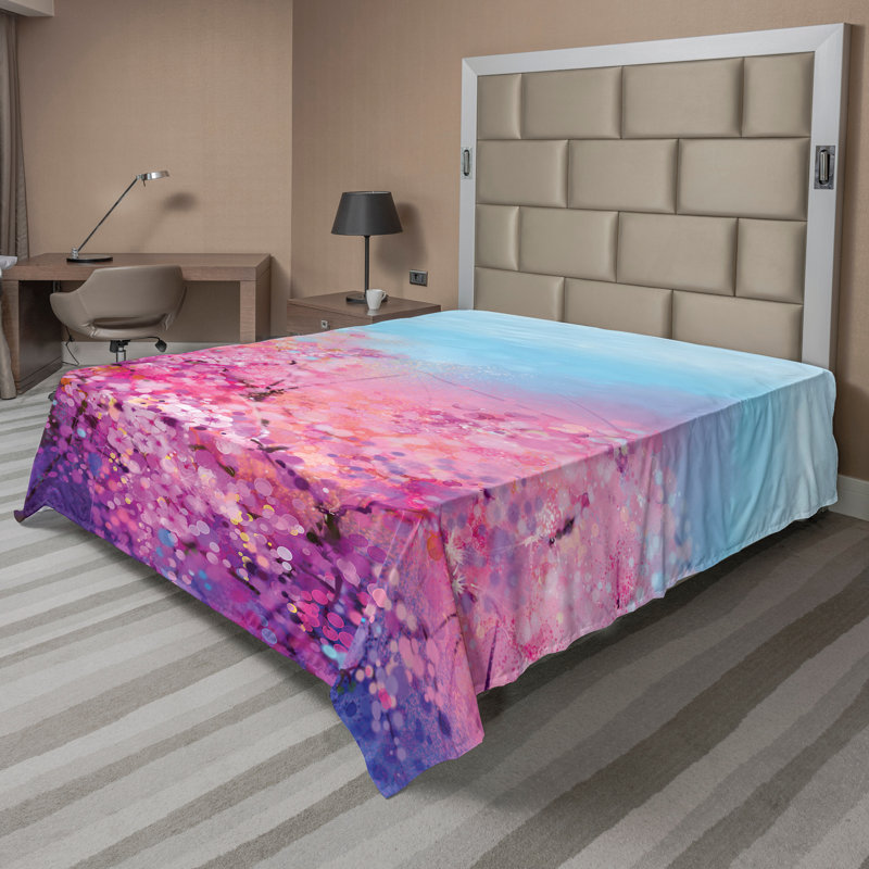 Drap-housse japonais Ambesonne, Drap plat pour très grand lit californien