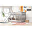 Lit superposé simple gris avec glissière convertible et solution peu encombrante, structure en bois de pin, assemblage facile, garde-corps pleine longueur pour lit simple / simple, petits espaces simples et bas, famille sécuritaire